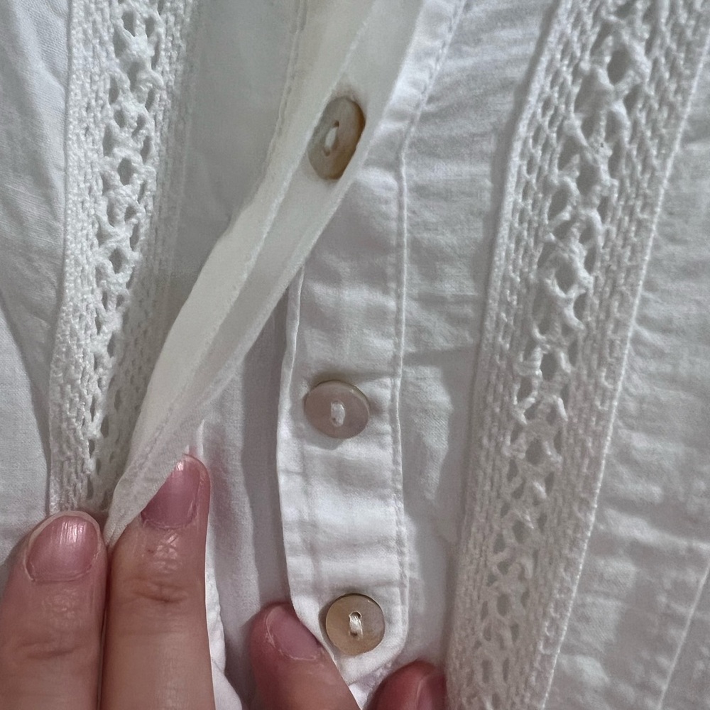 NOT AVAILABLE Loveshackfancy White Cotton Eyelet Midi Edie Dress | Size M Boho - Picture 8 of 9